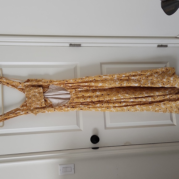 Free People Rosalee Sunflower Dress M - Picture 6 of 9